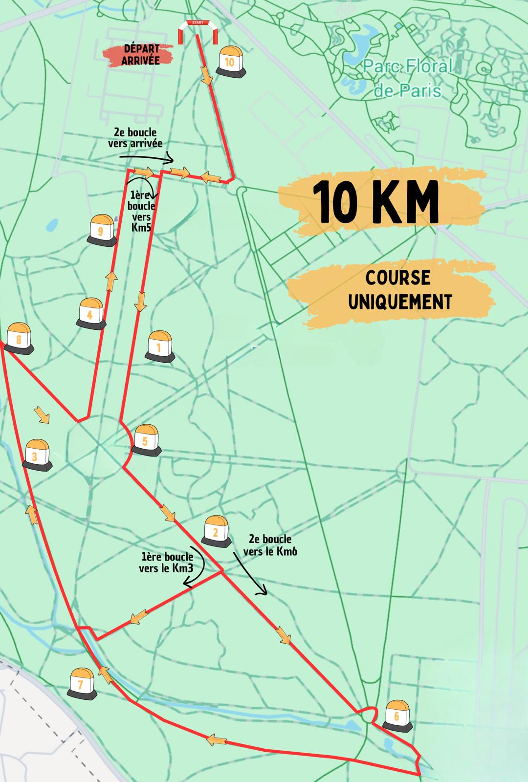 Parcours Kilomètre zéro - 10km