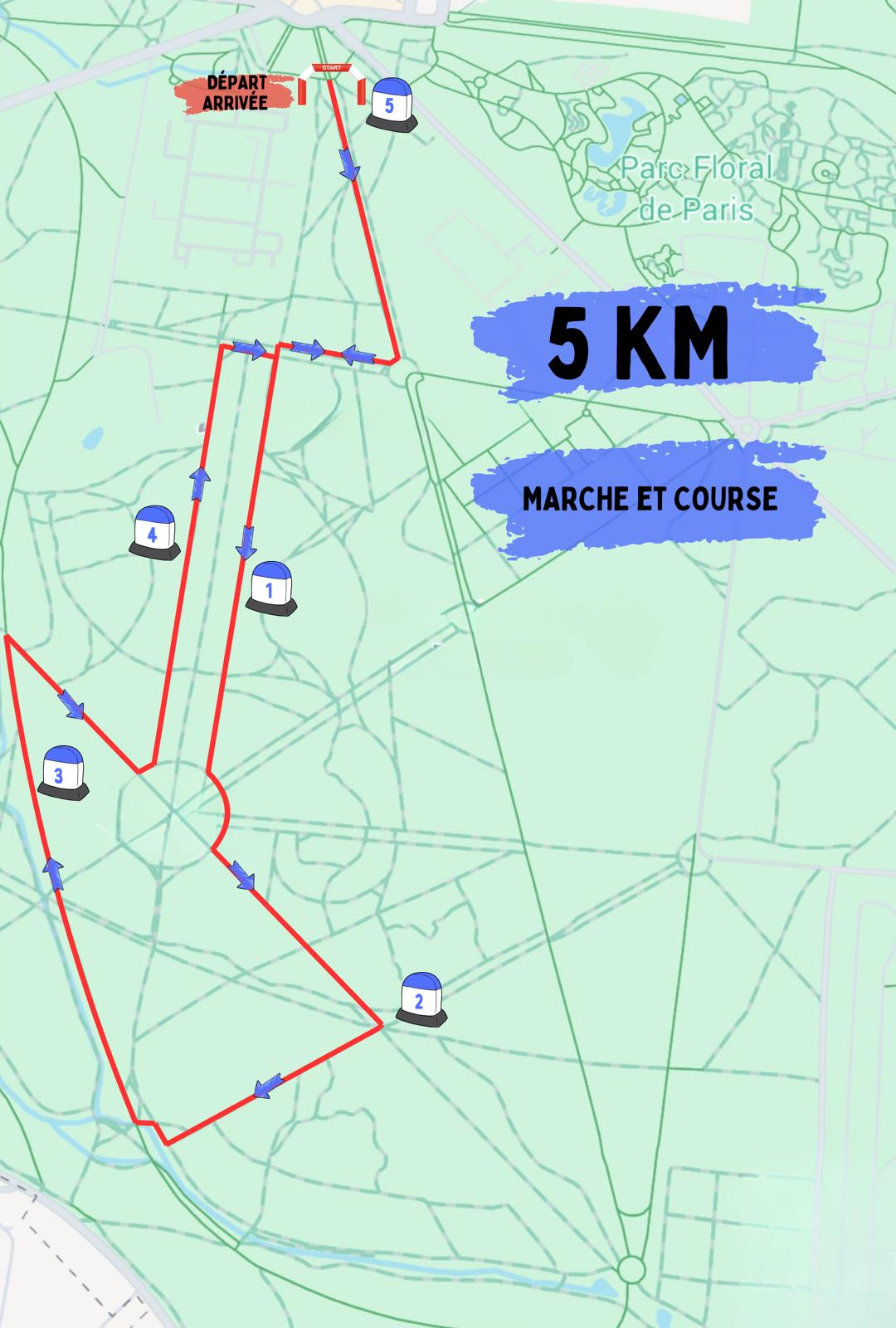 Parcours Kilomètre zéro - 5km
